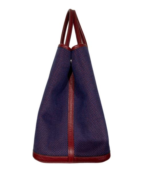 HERMES（エルメス）HERMES (エルメス) ガーデンパーティPM ネイビー×バーガンディの古着・服飾アイテム