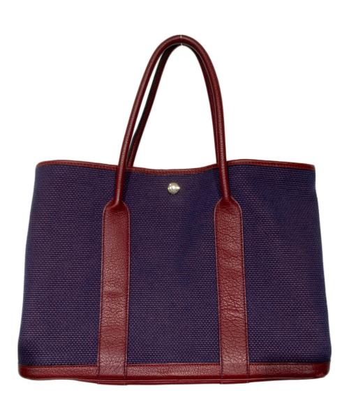 HERMES（エルメス）HERMES (エルメス) ガーデンパーティPM ネイビー×バーガンディの古着・服飾アイテム