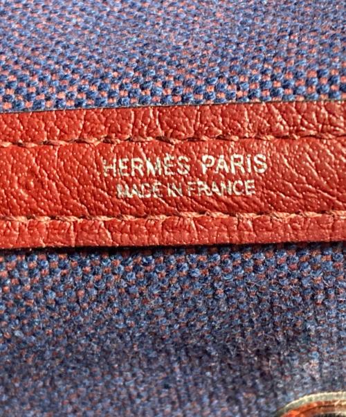 HERMES（エルメス）HERMES (エルメス) ガーデンパーティPM ネイビー×バーガンディの古着・服飾アイテム