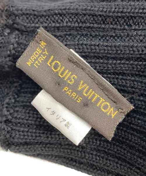 LOUIS VUITTON（ルイ ヴィトン）LOUIS VUITTON (ルイ ヴィトン) ダミエ柄 ニットグローブ ブラック×ブラウンの古着・服飾アイテム