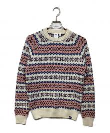 PUMA×Noah（プーマ×ノア）の古着「ノルディックニット」｜ホワイト×ピンク