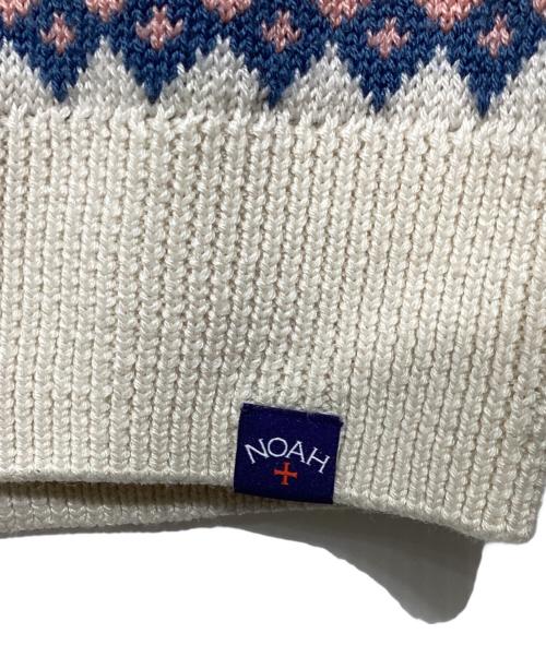 PUMA（プーマ）PUMA (プーマ) Noah (ノア) ノルディックニット ホワイト×ピンク サイズ:Sの古着・服飾アイテム