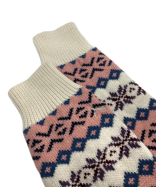 PUMA（プーマ）PUMA (プーマ) Noah (ノア) ノルディックニット ホワイト×ピンク サイズ:Sの古着・服飾アイテム