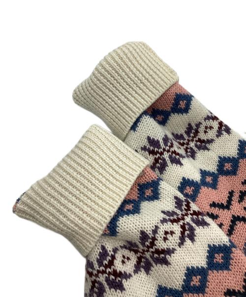 PUMA（プーマ）PUMA (プーマ) Noah (ノア) ノルディックニット ホワイト×ピンク サイズ:Sの古着・服飾アイテム