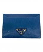 PRADAプラダ）の古着「1MC208　三角プレート　カードケース」｜コバルト