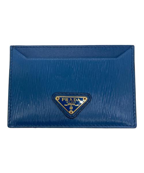 PRADA（プラダ）PRADA (プラダ) 1MC208　三角プレート　カードケース コバルトの古着・服飾アイテム