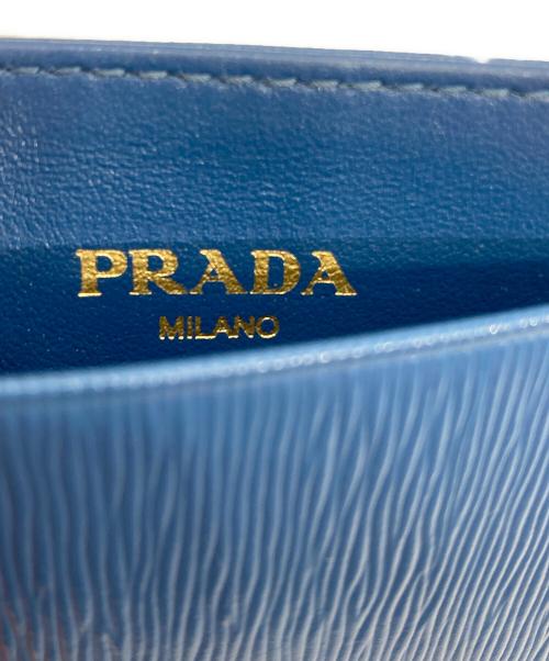 PRADA（プラダ）PRADA (プラダ) 1MC208　三角プレート　カードケース コバルトの古着・服飾アイテム