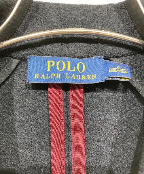 POLO RALPH LAUREN（ポロ・ラルフローレン）POLO RALPH LAUREN (ポロ・ラルフローレン) パイピングブレザージャケット ブラック×レッド サイズ:6の古着・服飾アイテム