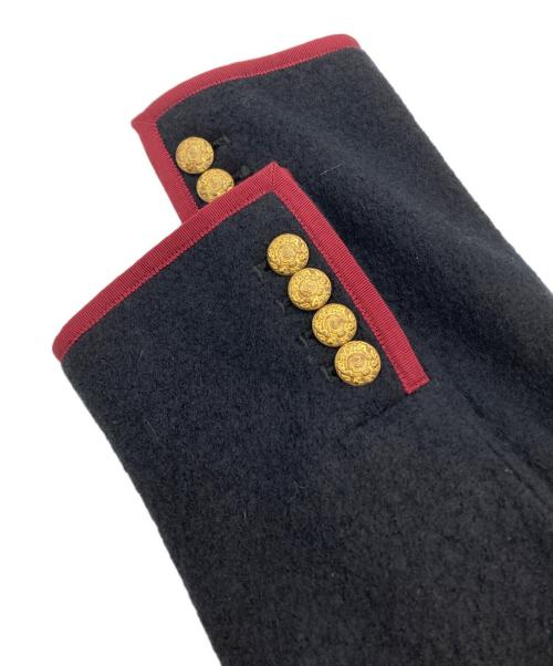 POLO RALPH LAUREN（ポロ・ラルフローレン）POLO RALPH LAUREN (ポロ・ラルフローレン) パイピングブレザージャケット ブラック×レッド サイズ:6の古着・服飾アイテム