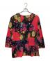 KENZO (ケンゾー) 花柄ニットワンピース ブラック×レッド サイズ:2：8000円