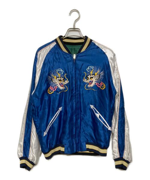 テーラー東洋（テーラートウヨウ）テーラー東洋 (テーラートウヨウ) Mid 1950s Style Acetate Souvenir Jacket ブルー×グリーン サイズ:Mの古着・服飾アイテム