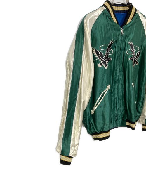 テーラー東洋（テーラートウヨウ）テーラー東洋 (テーラートウヨウ) Mid 1950s Style Acetate Souvenir Jacket ブルー×グリーン サイズ:Mの古着・服飾アイテム