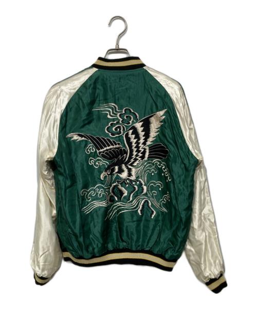 テーラー東洋（テーラートウヨウ）テーラー東洋 (テーラートウヨウ) Mid 1950s Style Acetate Souvenir Jacket ブルー×グリーン サイズ:Mの古着・服飾アイテム