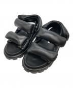 MIU MIUミュウミュウ）の古着「5X694D　パデット レザーサンダル」｜ブラック