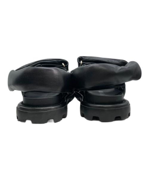 MIU MIU（ミュウミュウ）MIU MIU (ミュウミュウ) 5X694D　パデット レザーサンダル ブラック サイズ:36の古着・服飾アイテム