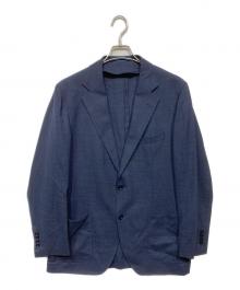TOMORROW LAND PILGRIM（トゥモローランド ピルグリム）の古着「ウール シルク ポリウレタン テーラードジャケット」｜ネイビー