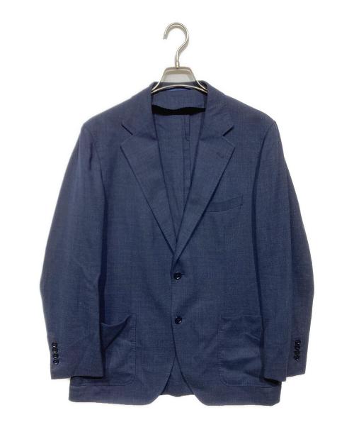 TOMORROW LAND PILGRIM（トゥモローランド ピルグリム）TOMORROW LAND PILGRIM (トゥモローランド ピルグリム) ウール シルク ポリウレタン テーラードジャケット ネイビー サイズ:52Sの古着・服飾アイテム