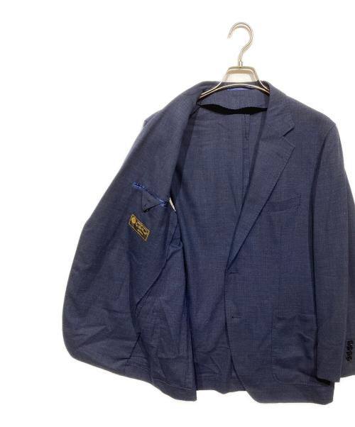 TOMORROW LAND PILGRIM（トゥモローランド ピルグリム）TOMORROW LAND PILGRIM (トゥモローランド ピルグリム) ウール シルク ポリウレタン テーラードジャケット ネイビー サイズ:52Sの古着・服飾アイテム