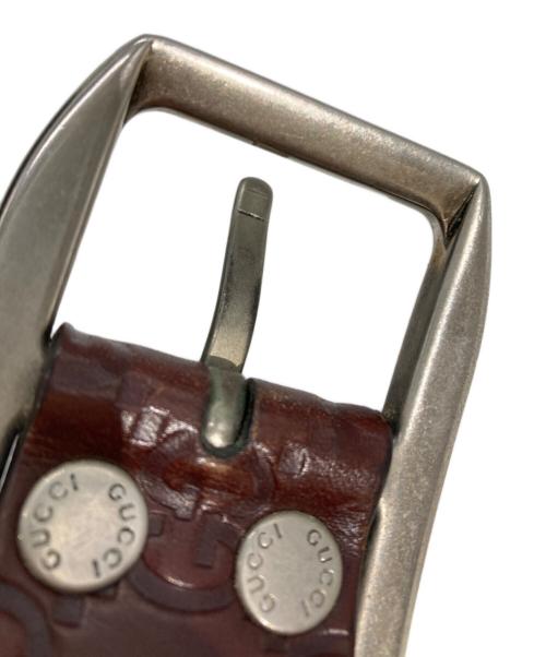 GUCCI（グッチ）GUCCI (グッチ) グッチシマ レザーベルト ブラウンの古着・服飾アイテム