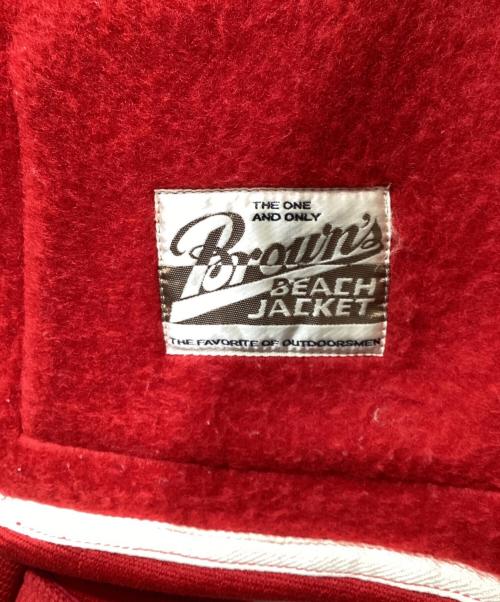 BROWN'S BEACH JACKET（ブラウンズビーチジャケット）BROWN'S BEACH JACKET (ブラウンズビーチジャケット) ハンティングジャケット レッド サイズ:BOYの古着・服飾アイテム