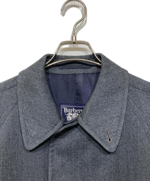 Burberry's（バーバリー）Burberry's (バーバリーズ) ヘリンボーン比翼ステンカラーコート グレー サイズ:R Mの古着・服飾アイテム