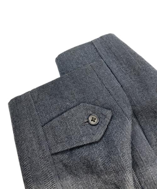 Burberry's（バーバリー）Burberry's (バーバリーズ) ヘリンボーン比翼ステンカラーコート グレー サイズ:R Mの古着・服飾アイテム