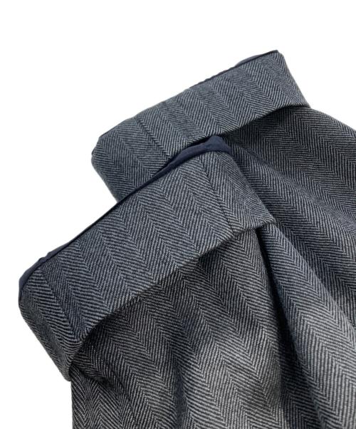 Burberry's（バーバリー）Burberry's (バーバリーズ) ヘリンボーン比翼ステンカラーコート グレー サイズ:R Mの古着・服飾アイテム