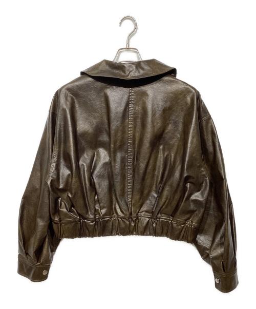 Sea Room lynn（シールームリン）Sea Room lynn (シールームリン) collab Ecoレザーヴィンテージブルゾン ブラウン サイズ:5Lの古着・服飾アイテム