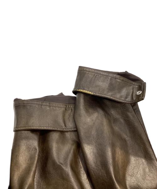 Sea Room lynn（シールームリン）Sea Room lynn (シールームリン) collab Ecoレザーヴィンテージブルゾン ブラウン サイズ:5Lの古着・服飾アイテム