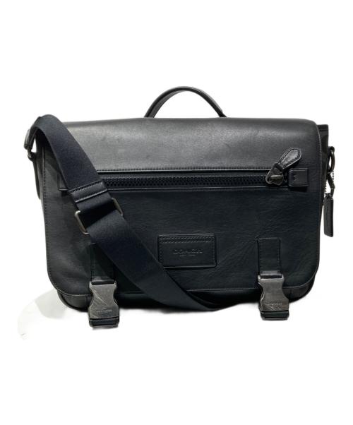 COACH（コーチ）COACH (コーチ) レザーショルダーバッグ ブラックの古着・服飾アイテム