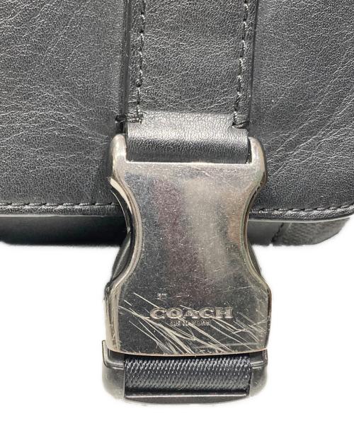 COACH（コーチ）COACH (コーチ) レザーショルダーバッグ ブラックの古着・服飾アイテム
