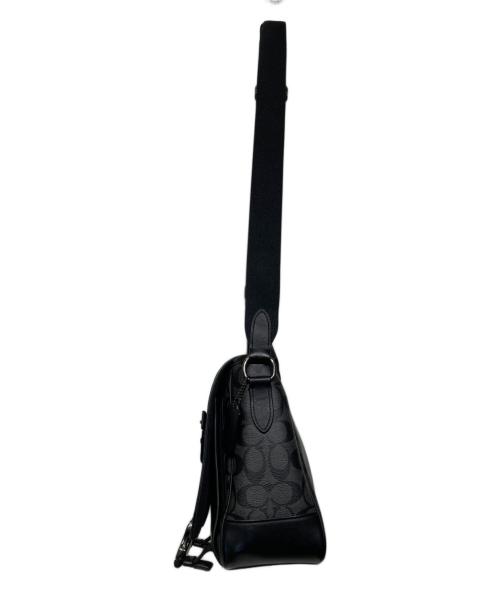 COACH（コーチ）COACH (コーチ) レザーショルダーバッグ ブラックの古着・服飾アイテム