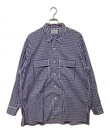 Marvine Pontiak Shirt Makers（マーヴィンポンティアックシャツメイカーズ）の古着「Open Collar SH」｜ネイビー