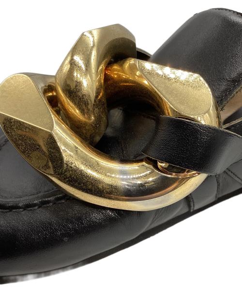 J.W.ANDERSON（ジェイダブリューアンダーソン）J.W.ANDERSON (ジェイダブリューアンダーソン) タン chain ミュール ブラック サイズ:41の古着・服飾アイテム