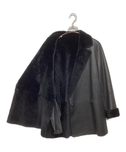 theory（セオリー）theory (セオリー) リアルムートンコート ブラック サイズ:Sの古着・服飾アイテム