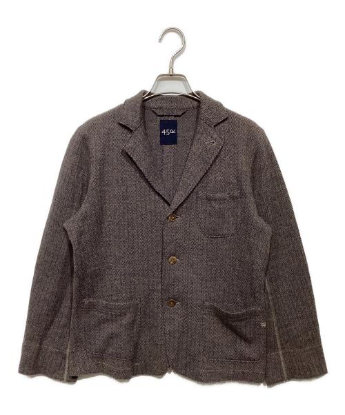 45R（フォーティファイブ・アール）45R (フォーティファイブ・アール) ジャージフラノのジャケット ブラウン×ブルー サイズ:3の古着・服飾アイテム