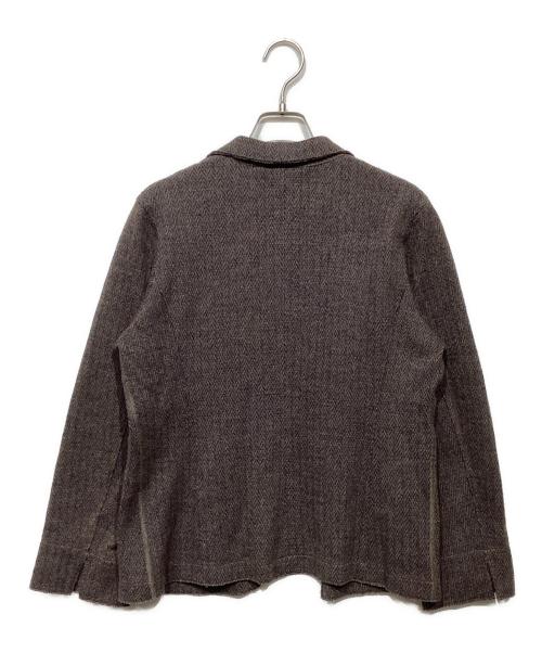 45R（フォーティファイブ・アール）45R (フォーティファイブ・アール) ジャージフラノのジャケット ブラウン×ブルー サイズ:3の古着・服飾アイテム