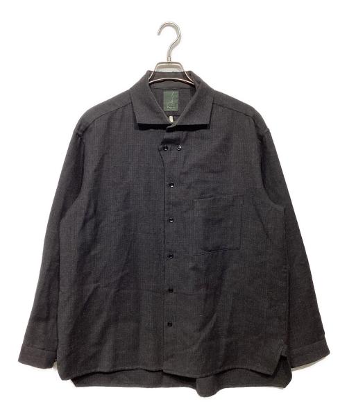 Gorsch the merry coachman（ゴーシュ ザ メリーコーチマン）Gorsch the merry coachman (ゴーシュ ザ メリーコーチマン) ウールシャツ グレー サイズ:50の古着・服飾アイテム