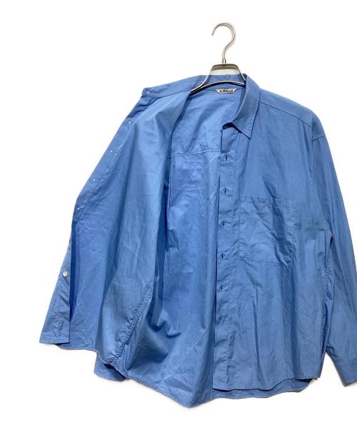 AURALEE（オーラリー）AURALEE (オーラリー) WASHED FINX TWILL BIG SHIRT ブルー サイズ:4の古着・服飾アイテム