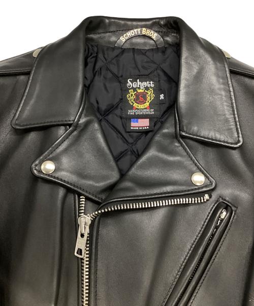 Schott（ショット）Schott (ショット) ワンスター ダブルライダースジャケット ブラック サイズ:36の古着・服飾アイテム