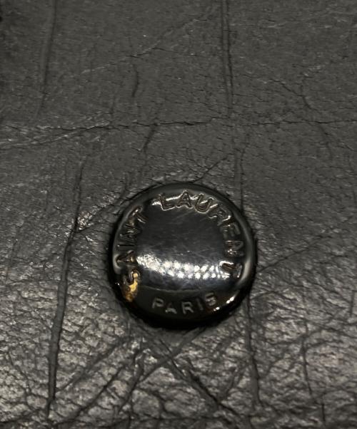 Saint Laurent Paris（サンローランパリ）Saint Laurent Paris (サンローランパリ) レザーフラップウォレット ブラックの古着・服飾アイテム