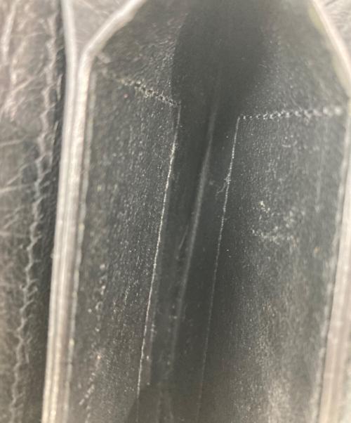 Saint Laurent Paris（サンローランパリ）Saint Laurent Paris (サンローランパリ) レザーフラップウォレット ブラックの古着・服飾アイテム