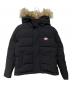 DANTON（ダントン）の古着「FAKE FUR HOODED DOWN JACKET」｜ブラック