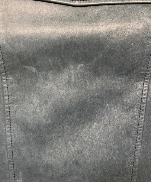 beautiful people（ビューティフルピープル）beautiful people (ビューティフルピープル) ホースレザーライダースジャケット ブルー サイズ:34の古着・服飾アイテム