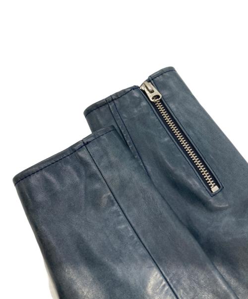 beautiful people（ビューティフルピープル）beautiful people (ビューティフルピープル) ホースレザーライダースジャケット ブルー サイズ:34の古着・服飾アイテム