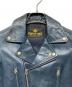 中古・古着 beautiful people (ビューティフルピープル) ホースレザーライダースジャケット ブルー サイズ:34：9000円