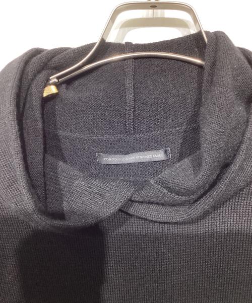 Y's（ワイズ）Y's (ワイズ) フーデッドニットワンピース ブラック サイズ:2の古着・服飾アイテム