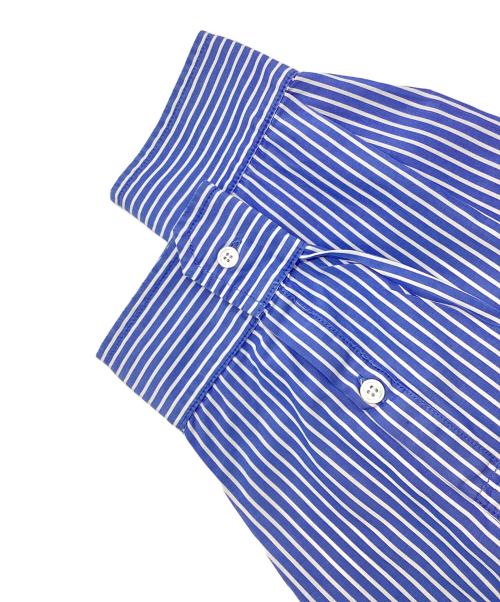 Max Mara WEEK END LINE（マックスマーラ ウイークエンドライン）Max Mara WEEK END LINE (マックスマーラ ウイークエンドライン) ストライプスキッパーシャツ ブルー×ホワイト サイズ:J38の古着・服飾アイテム