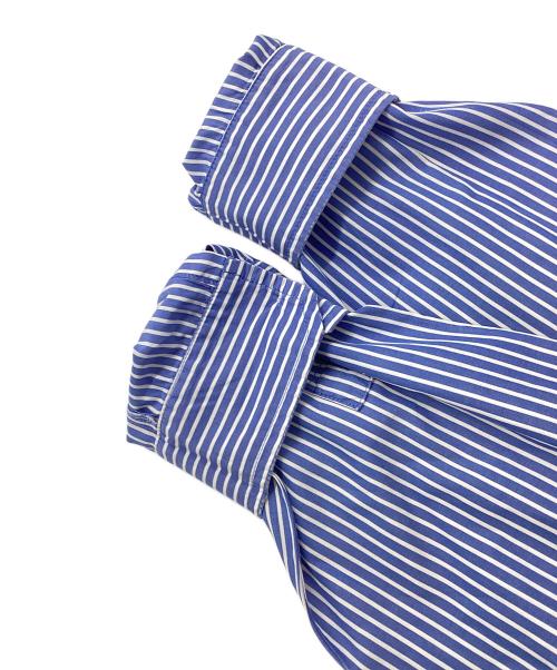 Max Mara WEEK END LINE（マックスマーラ ウイークエンドライン）Max Mara WEEK END LINE (マックスマーラ ウイークエンドライン) ストライプスキッパーシャツ ブルー×ホワイト サイズ:J38の古着・服飾アイテム