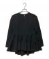 Aveniretoile（アベニールエトワール）の古着「ダブルクロスギャザー切替ブラウス」｜ブラック